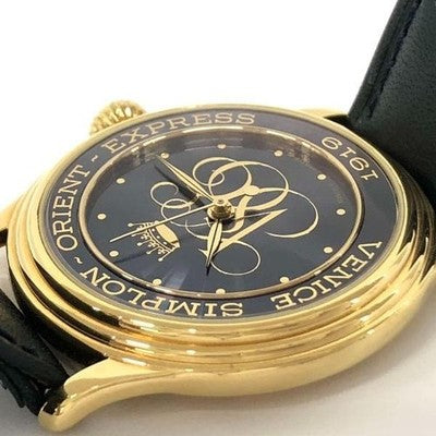 LOUIS ERARD ORIENT EXPRESS VENICE SIMPLON 70TH ANNIV AUTO MENS WATCH RARE