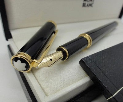 Montblanc Noblesse Oblige No15130 Fountain Pen Black Gold Near Unused /w Box