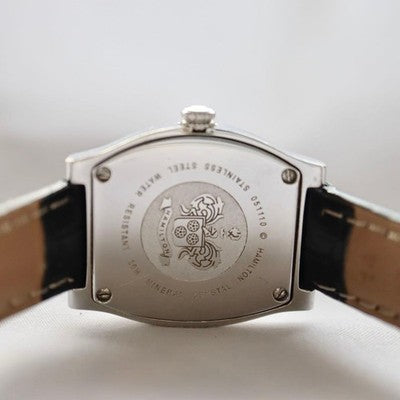 HAMILTON DODGSON 1364 QUARTZ MOTHER OF PEARL DIAL BLACK LEATHER LADIES WATCH