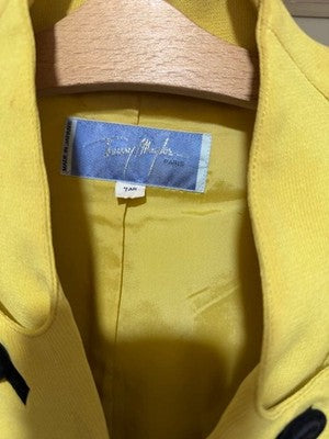 THIERRY MUGLER YELLOW TAILORED JACKET Y2K WOMEN SIZE 7AR (SMALL)