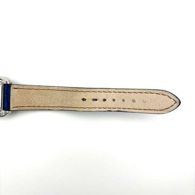 TABBAH SAGA DIAMOND RECTANGULAR QUARTZ WATCH VINTAGE SWISS BLUE DIAL