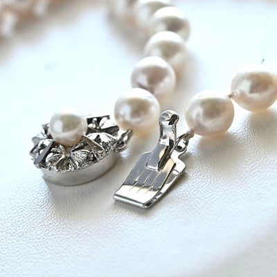 AKOYA PEARL NECKLACE GENUINE 8MM LARGE BEADS 130CM W/BOX FROM JAPAN