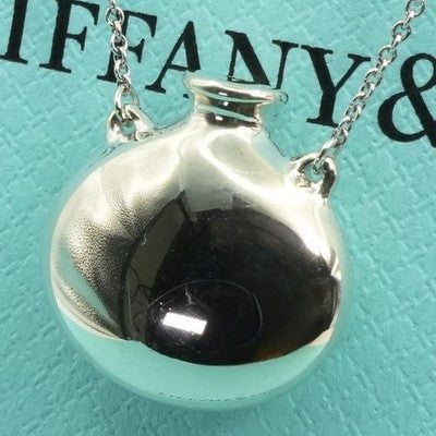 TIFFANY & CO. PERFUME BOTTLE NECKLACE SILVER 925 REFRESHED EXCELLENT+++++