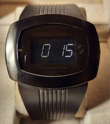 HAMILTON PULSOMATIC AUTOMATIC DIGITAL JAZZMASTER SWISS WATCH 48MM VINTAGE