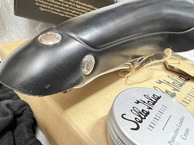 SELLE ITALIA STORICA BLACK LEATHER SADDLE 145 X 295MM CRMO RAIL MADE IN ITALY