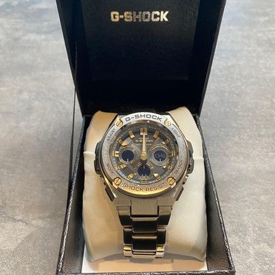 CASIO G-SHOCK GST-W310D-1A9JF G-STEEL RADIO SOLAR BLACK GOLD WATCH JDM FULL SETS