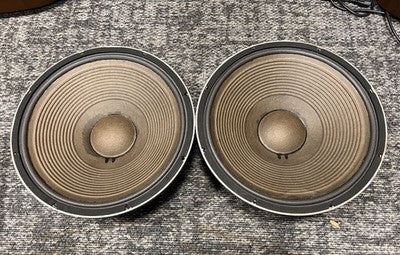 JBL 2231A 15-INCH CONE WOOFER SPEAKERS PAIR WORKING TESTED USED FROM JAPAN