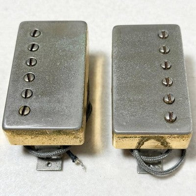 1980S GIBSON PAF PAT NO 2.737.842 GOLD HUMBUCKER PICKUP SET VINTAGE TESTED