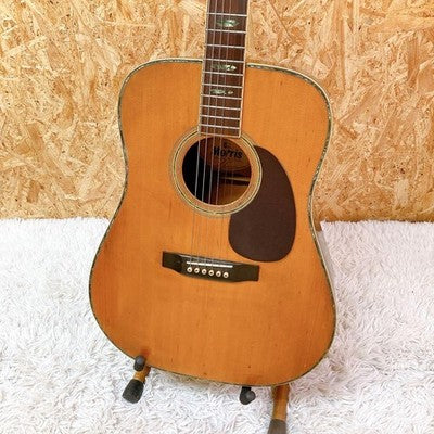 MORRIS W-40 ACOUSTIC GUITAR VINTAGE JAPAN 3P BACK VERTICAL LOGO