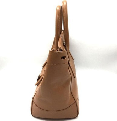 RALPH LAUREN RICKY 33 HANDBAG SHOULDER BAG 2WAY SOFT LEATHER BROWN AUTH USED