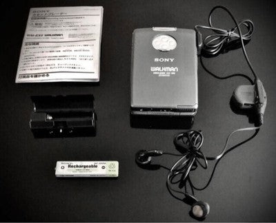 SONY WM-EX5 CASSETTE WALKMAN MIRROR FINISH FULLY SERVICED W/ REMOTE & EXTRAS