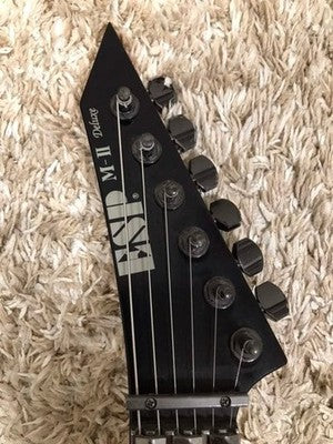 ESP M-II DELUXE ELECTRIC GUITAR BLACK CUSTOM WIRING MODDED PICKUPS JAPAN MODEL