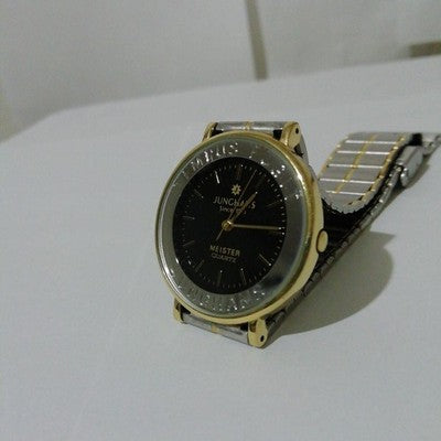 JUNGHANS MEISTER QUARTZ MEN'S WRISTWATCH ROUND FACE SILVER COLOR SS CASE AS IS