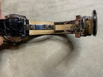 SEIKO GRAND SEIKO MEN'S WRISTWATCH DIASHOCK SKELETON BACK ROUND FACE JAPAN MADE