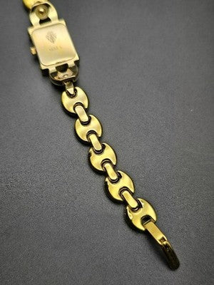 GUCCI 1800L VINTAGE WATCH W/ 2 EXTRA STRAPS & BOX GOLD PLATED SWISS