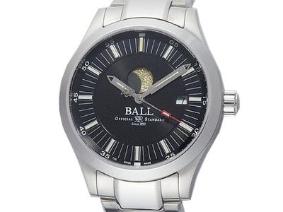 BALL WATCH ENGINEER 2 MOON PHASE NM2282C-SJ-BK BLACK SS MEN'S AUTOMATIC WATCH