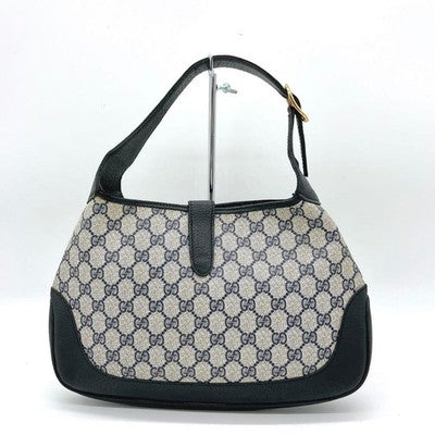 GUCCI NEW JACKIE GG SUPREME HANDBAG NAVY SHOULDER BAG USED FROM JAPAN