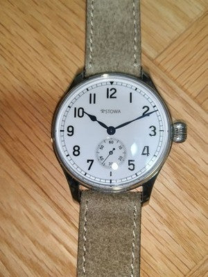 STOWA MARINE CLASSIC 36 HAND WIND PESEUX 7001 SMALL SECOND GERMAN WATCH