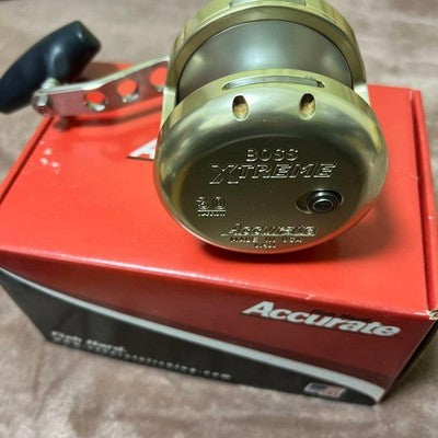 ACCURATE BX2-30N 2-SPEED LEFT HANDED REEL - CUSTOM HANDLE, RECENTLY OVERHAULED