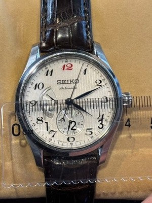 SEIKO PRESAGE SPB059J1 6R27-00J0 AUTOMATIC WATCH POWER RESERVE DATE BOX AS IS