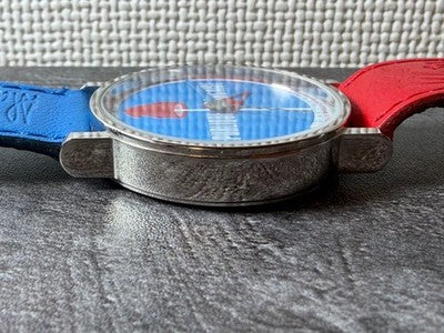 ALAIN SILBERSTEIN GUERANDE REPUBLIQUE FRANCAISE 1789-1989 QUARTZ WATCH TRICOLOR