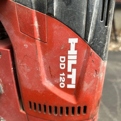 HILTI DD120 DIAMOND CORE DRILL MACHINE WITH DRAINAGE PAD USED WORKING