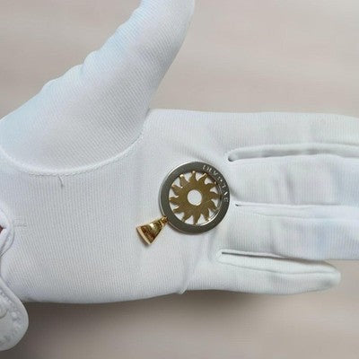 BVLGARI TONDO SUN PENDANT TOP YELLOW GOLD STAINLESS STEEL JEWELRY JPN