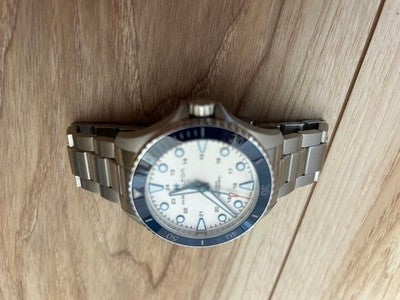 HAMILTON KHAKI NAVY SCUBA AUTO H825050 H82505150 43MM WHITE DIAL STEEL WATCH