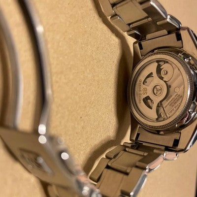 SEIKO GRAND SEIKO AUTOMATIC MEN'S WRISTWATCH ROUND FACE JAPAN MADE SKELETON BACK