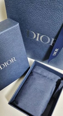 DIOR OBLIQUE JACQUARD BIFOLD CARD HOLDER UNUSED W/ BOX DUST BAG RIBBON MINT