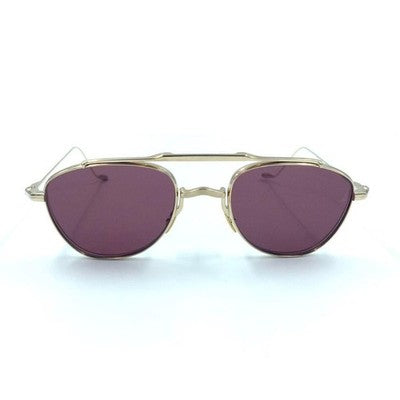 JACQUES MARIE MAGE FLYNN CHAMPAGNE GOLD TITANIUM PURPLE LENS SUNGLASSES 53□21