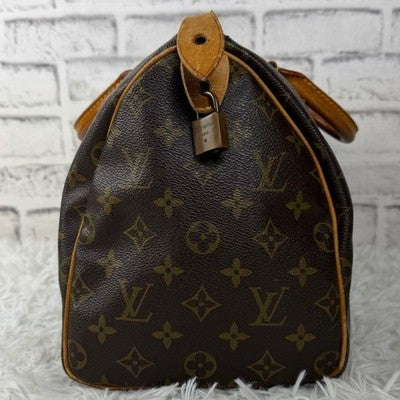 LOUIS VUITTON SPEEDY 30 M41526 MONOGRAM HANDBAG PADLOCK KEY VINTAGE AUTHENTIC
