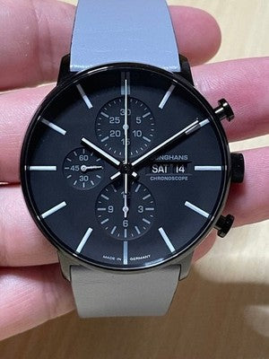 JUNGHANS FORM A CHRONOSCOPE 027/4371.01 AUTOMATIC BLACK PVD 42MM CHRONOGRAPH