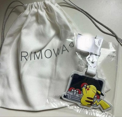 RIMOWA X POKEMON PIKACHU LEATHER CHARM JAPAN EXCLUSIVE NEW LIMITED RARE TAG