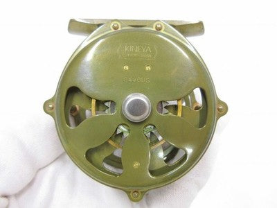 KINEYA KABOSU FLY REEL UNUSED BRASS TARNISH FROM JAPAN