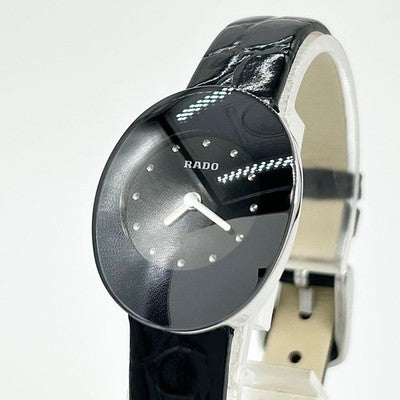 RADO ESENZA 964.0492.3 QUARTZ BLACK DIAL OVAL CASE 24MM WOMEN'S VINTAGE WATCH