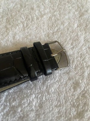 HAMILTON MOUNT VERNON H29515733 XL AUTOMATIC BLACK LEATHER WATCH UNUSED
