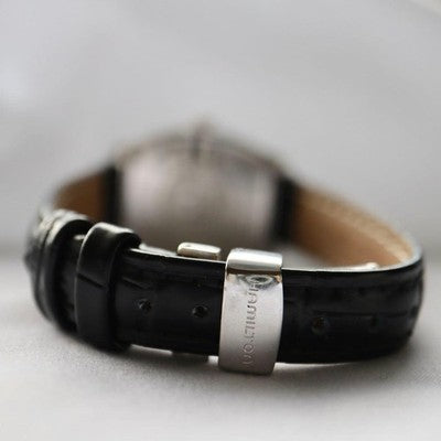 HAMILTON DODGSON 1364 QUARTZ MOTHER OF PEARL DIAL BLACK LEATHER LADIES WATCH