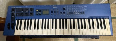 YAMAHA CS1X 61-KEY SYNTHESIZER TESTED W/ PEDAL & STAND, CASE ADAPTER FROM JAPAN