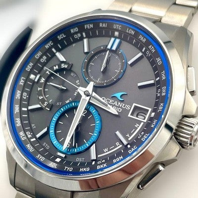 CASIO OCEANUS MANTA OCW-T2600-1AJF RADIO CONTROLLED SOLAR WATCH W/ 2 EXTRA LINKS