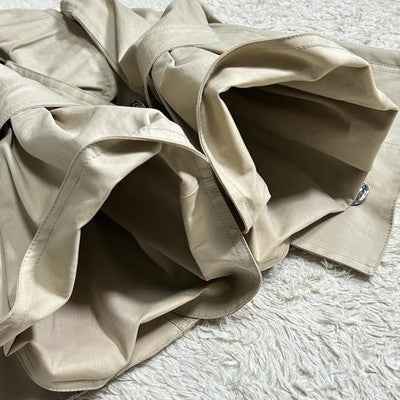 BURBERRY CROPPED TRENCH COAT BEIGE SILVER BUTTONS IT36 SIZE S FROM JAPAN VINTAGE