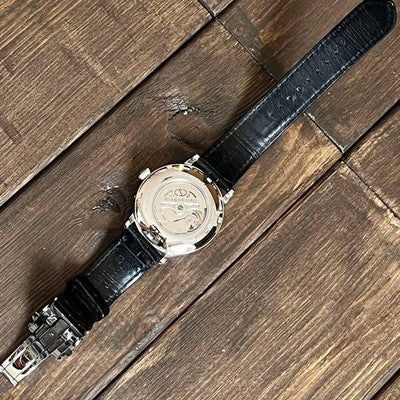 ORIENT STAR MECHANICAL MOON PHASE RK-AM0001S AUTOMATIC STAINLESS LEATHER WATCH