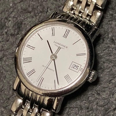 LONGINES ELEGANT L4.309.4.12.6 WHITE DIAL SS AUTOMATIC WATCH WITH LINKS