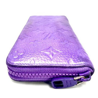 LOUIS VUITTON M81636 TAURILLON MONOGRAM PURPLE ZIPPY VERTICAL WALLET