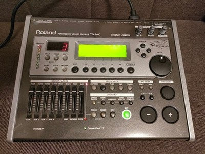 ROLAND TD-20X PERCUSSION SOUND MODULE FOR PARTS OR NOT WORKING