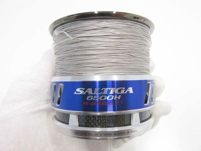DAIWA 10 SALTIGA 6500H SPOOL SPINNING REEL PARTS FISHING BLUE EXCELLENT+++++