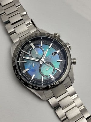 CITIZEN ATTESA AT8188-64L UNITE WITH BLUE ECO-DRIVE WATCH TESTED W/BOX