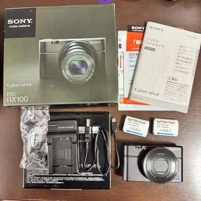 SONY CYBER-SHOT DSC-RX100 DIGITAL CAMERA BLACK WITH ACCESSORIES JAPAN MADE