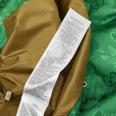 GUCCI X ADIDAS MONOGRAM TREFOIL ANORAK HALF-ZIP JACKET SIZE 44 LOGO GREEN ALMOST