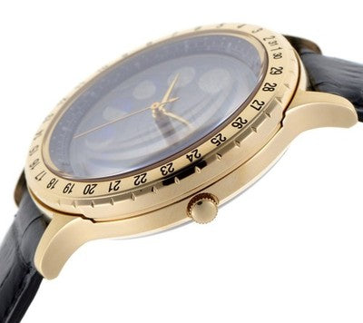 CITIZEN CAL-4P85 CAMPANOLA COSMO SIGN BLUE DIAL QUARTZ MEN'S WATCH MOON USED